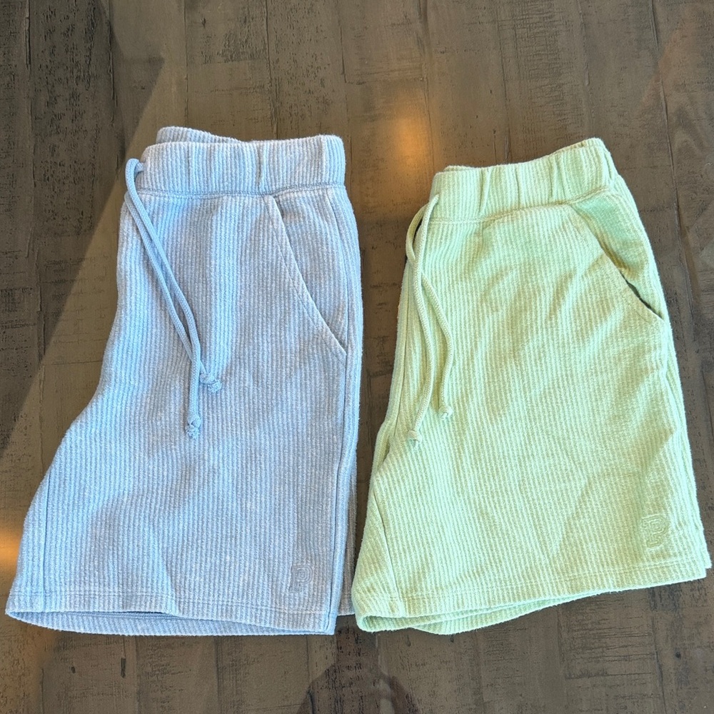 Victoria's Secret PINK Ribbed Shorts in Green & Blue Womens Size XS. 100% Cotton